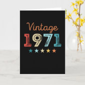  1971 50ste Birthday Retro Gift 50 jaar oud Kaart (Gele Bloem)