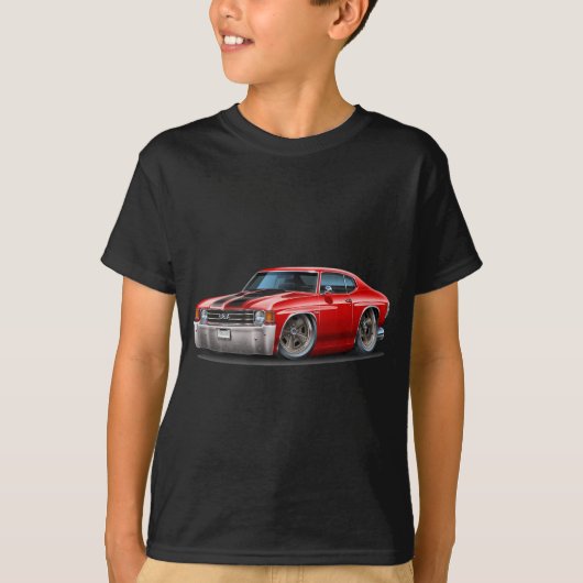 1971-72 Chevelle Red-Black Car T-shirt (Voorkant)