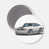 1971-72 Chevelle wit-zwart top auto Magneet (Voorkant / Achterkant)