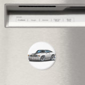 1971-72 Chevelle wit-zwart top auto Magneet (Insitu (Vaatwasser))