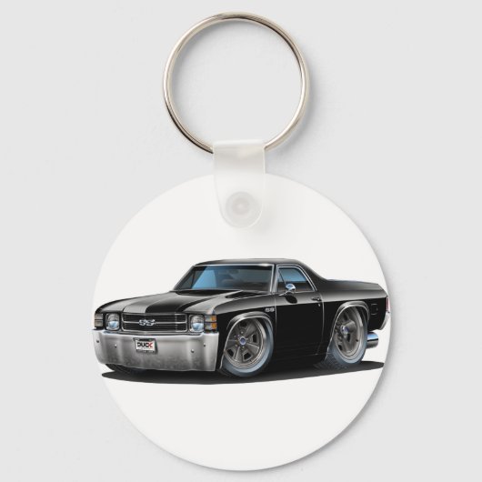 1971-72 El Camino Black Truck Sleutelhanger (Voorkant)