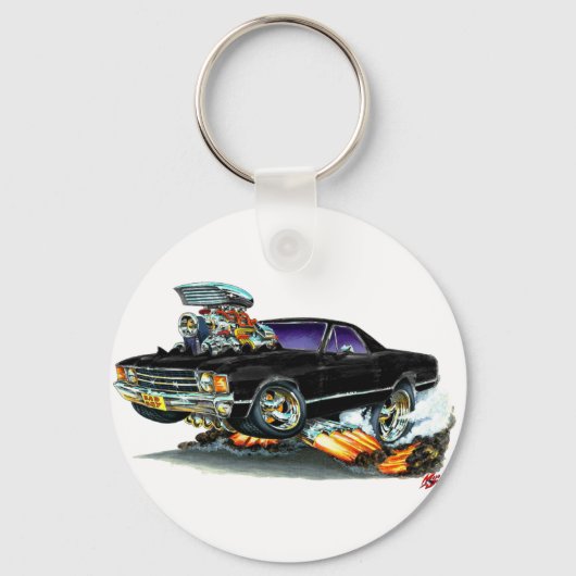 1971-72 El Camino Black Truck Sleutelhanger (Voorkant)