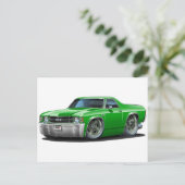1971-72 El Camino Green Truck Briefkaart (Staand voorkant)