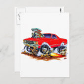 1971-72 El Camino Red 4x4 Monster Truck Briefkaart (Voorkant / Achterkant)