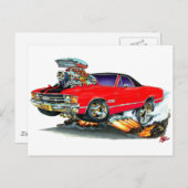 1971-72 El Camino Red-Black SS Truck Briefkaart (Voorkant / Achterkant)