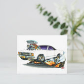 1971-72 El Camino White-Black Truck Briefkaart (Staand voorkant)