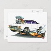 1971-72 El Camino White-Black Truck Briefkaart (Voorkant / Achterkant)