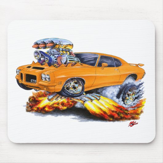 1971-72 GTO Oranje auto Muismat (Voorkant)