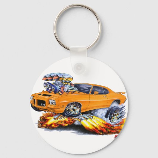 1971-72 GTO Oranje auto Sleutelhanger (Voorkant)