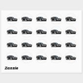 1971-72 Javelin Black Car Ronde Sticker (Vel)