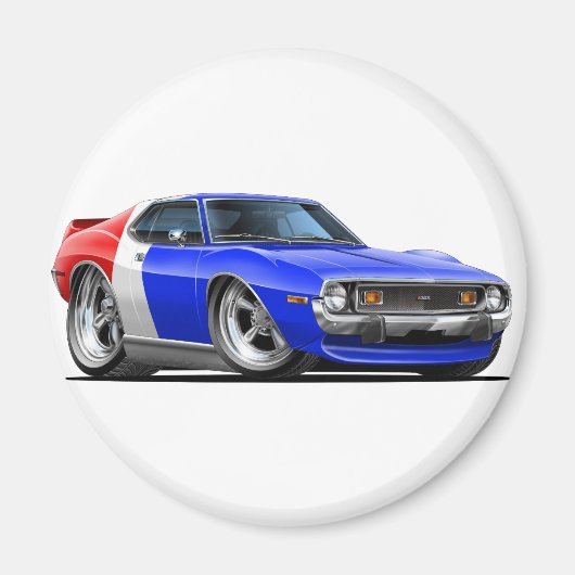 1971-72 Javelin rood wit blauw auto Magneet (Voorkant)