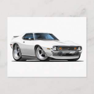 1971-72 Javelin White Car Briefkaart