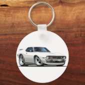 1971-72 Javelin White Car Sleutelhanger (Voorkant)