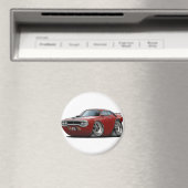 1971-72 Roadrunner Maroon-Black Auto Magneet (Insitu (Vaatwasser))