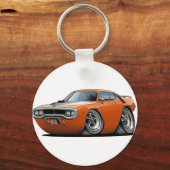 1971-72 Roadrunner Oranje-zwarte auto Sleutelhanger (Voorkant)