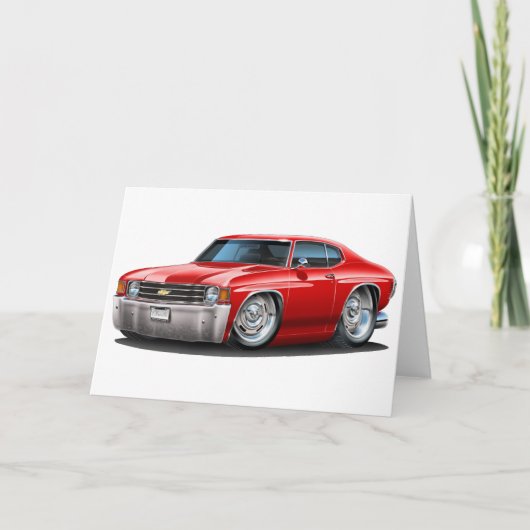 1971-72 Rode Auto Chevelle Kaart (Voorkant)