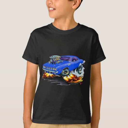 1971-73 Cuda Blue Car T-shirt (Voorkant)