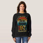 1971 Cassette 51st Birthday Retro Trui (Voorkant volledig)