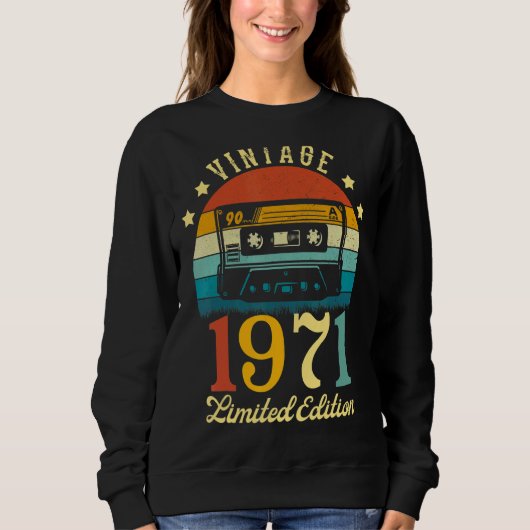 1971 Cassette 51st Birthday Retro Trui (Voorkant)