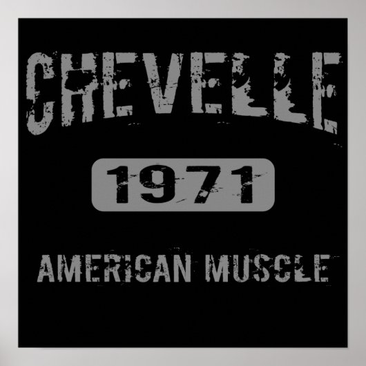 1971 Chevelle American Muscle Poster (Voorkant)