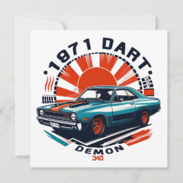 1971 Dart Demon 340 Feestdagenkaart