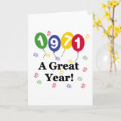 1971 een grote jaardag kaart (Gele Bloem)