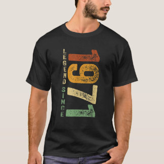 1971 geboorte legend sinds 1971 schenkingen gebore t-shirt