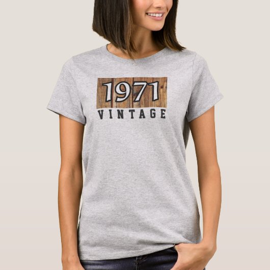 1971 Geboortejaar T-Shirt (Voorkant)