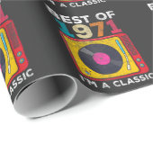 1971 Geboren op 50ste verjaardag Vinyls Classic M Cadeaupapier (Rol Hoek)