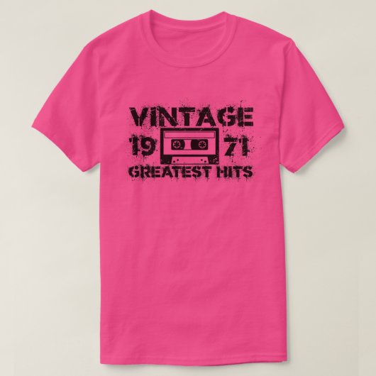 1971 Grootste Hits Zwart T-shirt (Design voorkant)