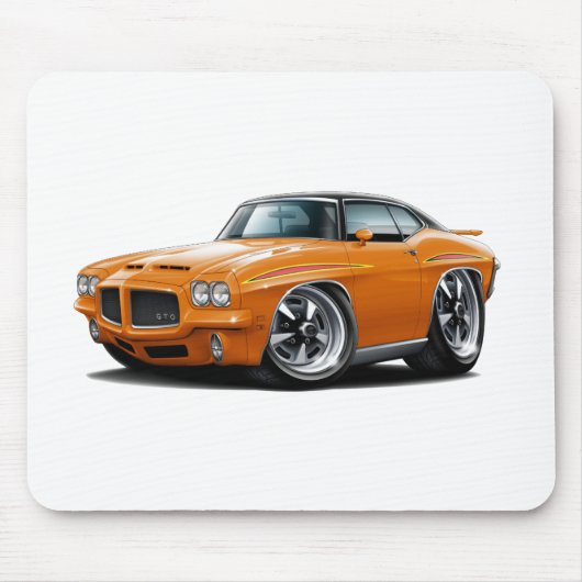 1971 GTO rechter Oranje-Black Top Muismat (Voorkant)