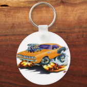 1971 Hemi Cuda Oranje auto Sleutelhanger (Voorkant)