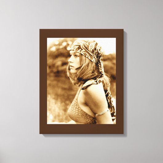 1971 Hippie Chick - Kunstafdrukken Canvas Afdruk (Voorkant)