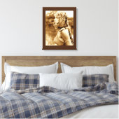 1971 Hippie Chick - Kunstafdrukken Canvas Afdruk (Insitu (Slaapkamer))