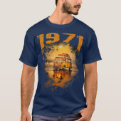 1971  Hippie Van Verjaardag Retro 70s Van T-shirt (Voorkant)