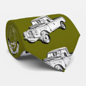 1971 Land Rover Pick up Truck Illustration Stropdas (Opgerold)