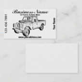 1971 Land Rover Pick up Truck Illustration Visitekaartje (Voorkant / Achterkant)
