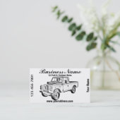 1971 Land Rover Pick up Truck Illustration Visitekaartje (Staand voorkant)
