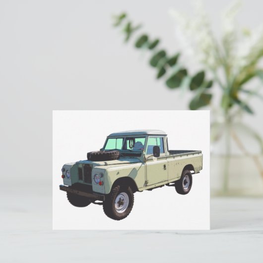 1971 Land Rover Pickup Truck Briefkaart (Staand voorkant)