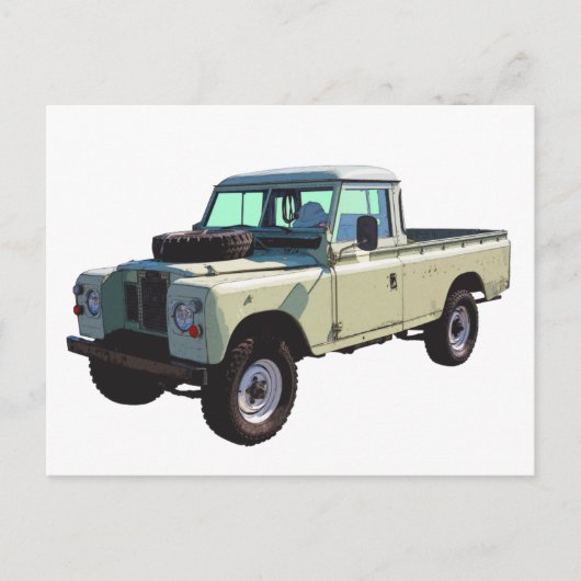 1971 Land Rover Pickup Truck Briefkaart (Voorkant)