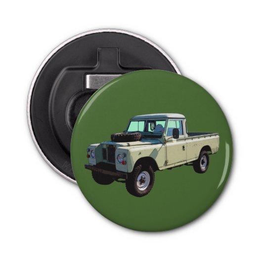1971 Land Rover Pickup Truck Button Flesopener (Voorkant)
