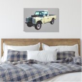 1971 Land Rover Pickup Truck Canvas Afdruk (Insitu (Slaapkamer))