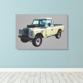 1971 Land Rover Pickup Truck Canvas Afdruk (Insitu (Houten vloer))