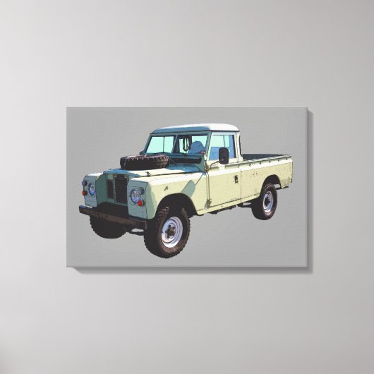 1971 Land Rover Pickup Truck Canvas Afdruk (Voorkant)