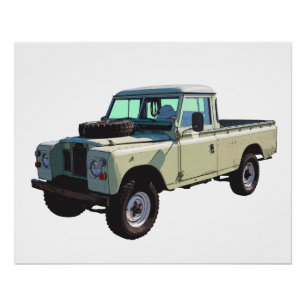 1971 Land Rover Pickup Truck Perfect Poster