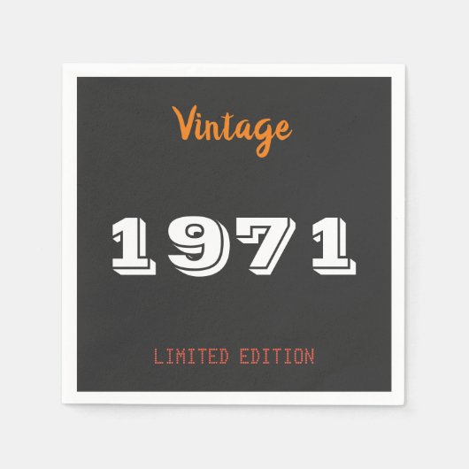 1971 Limited Edition 55e verjaardag servetten (Voorkant)
