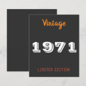 1971 Limited Edition 55e verjaardagscadeau (Voorkant / Achterkant)