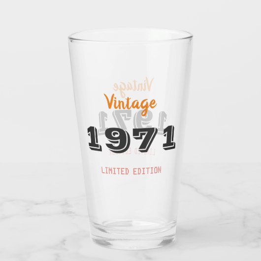  1971 Limited Edition – 55th Birthday Glass Glas (Achterkant)