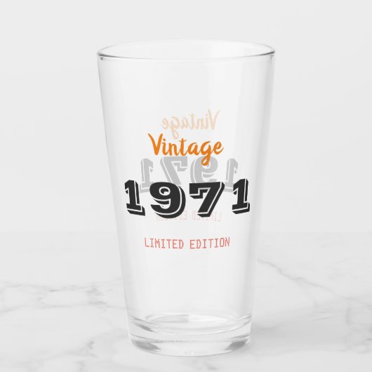  1971 Limited Edition – 55th Birthday Glass Glas (Voorkant)