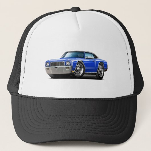 1971 Monte Carlo Blue-Black Top Car Trucker Pet (Voorkant)
